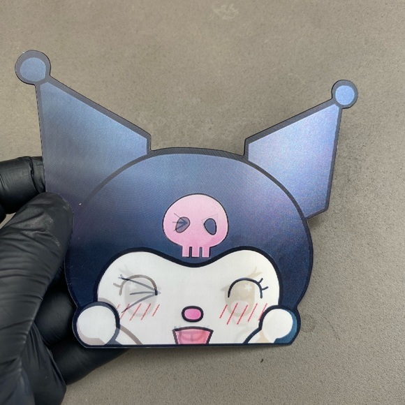 Sanrio Kuromi Hello Kitty 3D Lenticular Motion Car Sticker Decal Peeker - Picture 1 of 6